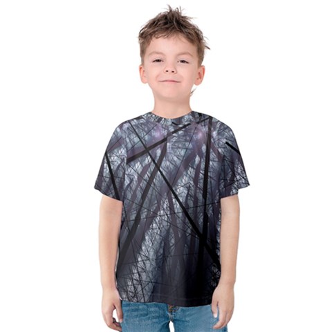Fractal Art Picture Definition  Fractured Fractal Texture Kids  Cotton Tee by Simbadda