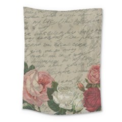 Vintage Roses Medium Tapestry by Valentinaart