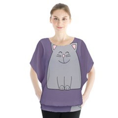 Cat Minimalism Art Vector Blouse