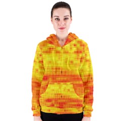 Bright Background Orange Yellow Women s Zipper Hoodie