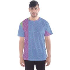 Fine Line Pattern Background Vector Men s Sport Mesh Tee