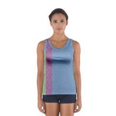 Fine Line Pattern Background Vector Women s Sport Tank Top 