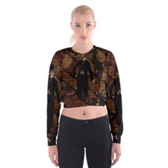 Charlie Chaplin  Women s Cropped Sweatshirt