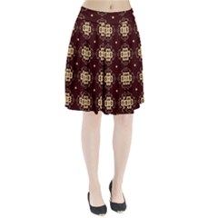 Seamless Ornament Symmetry Lines Pleated Skirt by Simbadda