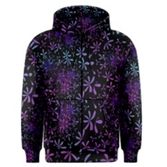 Retro Flower Pattern Design Batik Men s Zipper Hoodie