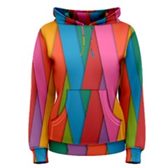 Colorful Lines Pattern Women s Pullover Hoodie by Simbadda