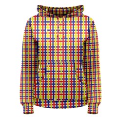 Yellow Blue Red Lines Color Pattern Women s Pullover Hoodie by Simbadda