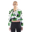 Cute Panda Cartoon Women s Cropped Sweatshirt View2