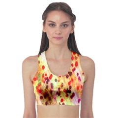 Background Color Pattern Abstract Sports Bra