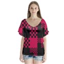 Cube Square Block Shape Creative Flutter Sleeve Top View1