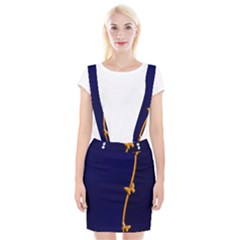 Greeting Card Invitation Blue Suspender Skirt