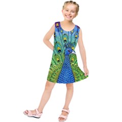 Peacock Bird Animation Kids  Tunic Dress