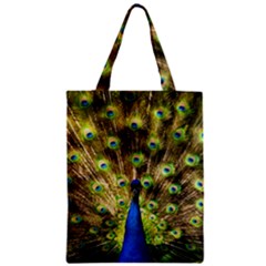 Peacock Bird Zipper Classic Tote Bag by Simbadda