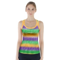 Mardi Gras Strip Tie Die Racer Back Sports Top by PhotoNOLA