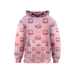 Watercolor Kisses Patterns Kids  Pullover Hoodie by TastefulDesigns