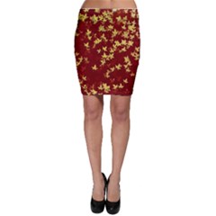 Background Design Leaves Pattern Bodycon Skirt by Simbadda