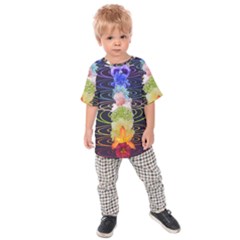 Chakra Spiritual Flower Energy Kids  Raglan Tee