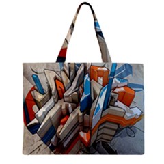 Abstraction Imagination City District Building Graffiti Zipper Mini Tote Bag by Simbadda