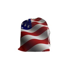 Flag United States Stars Stripes Symbol Drawstring Pouches (small)  by Simbadda