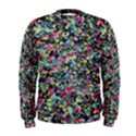 Neon Floral Print Silver Spandex Men s Sweatshirt View1