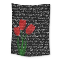 Red Tulips Medium Tapestry by Valentinaart