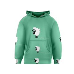 Sheep Trails Curly Minimalism Kids  Pullover Hoodie by Simbadda