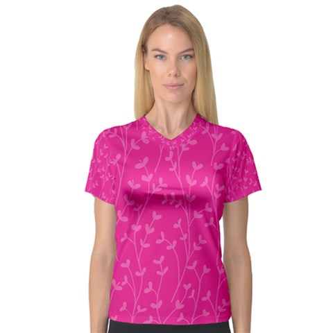 Pattern Women s V-neck Sport Mesh Tee by Valentinaart