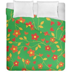 Floral Pattern Duvet Cover Double Side (california King Size) by Valentinaart