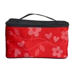 Floral Pattern Cosmetic Storage Case by Valentinaart