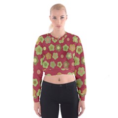 Floral Pattern Women s Cropped Sweatshirt