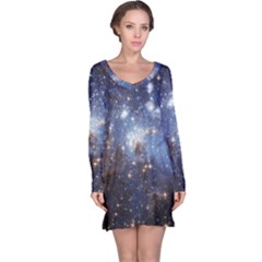 Large Magellanic Cloud Long Sleeve Nightdress by SpaceShop