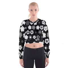 Floral Pattern Women s Cropped Sweatshirt by Valentinaart