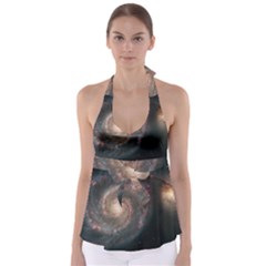 Whirlpool Galaxy And Companion Babydoll Tankini Top by SpaceShop