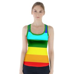 Rainbow Racer Back Sports Top