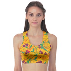 Floral Pattern Sports Bra by Valentinaart