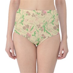 Floral Pattern High-waist Bikini Bottoms by Valentinaart