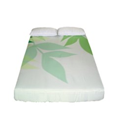 Spring Leaves Nature Light Fitted Sheet (full/ Double Size)