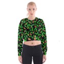 Leaves True Leaves Autumn Green Women s Cropped Sweatshirt View1