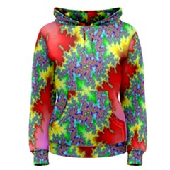 Colored Fractal Background Women s Pullover Hoodie by Simbadda