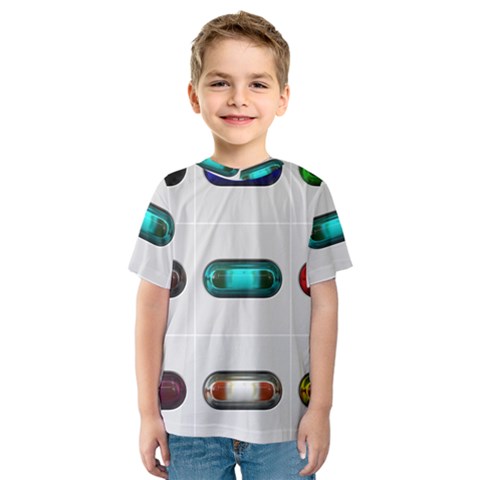 9 Power Button Kids  Sport Mesh Tee by Simbadda