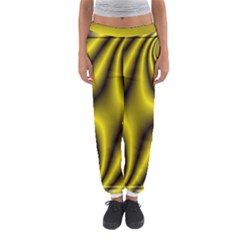 Yellow Fractal Women s Jogger Sweatpants by Simbadda