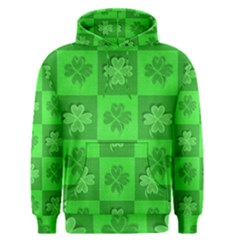 Fabric Shamrocks Clovers Men s Pullover Hoodie by Simbadda