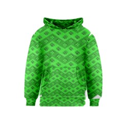 Shamrocks 3d Fabric 4 Leaf Clover Kids  Pullover Hoodie by Simbadda