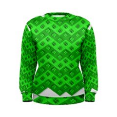 Shamrocks 3d Fabric 4 Leaf Clover Women s Sweatshirt by Simbadda