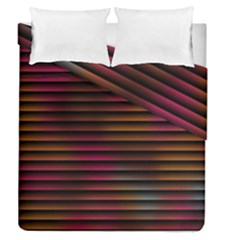 Colorful Venetian Blinds Effect Duvet Cover Double Side (queen Size) by Simbadda