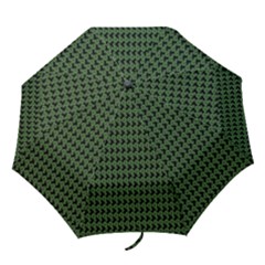 Clovers On Black Folding Umbrellas