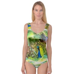 Peacock Digital Painting Princess Tank Leotard 