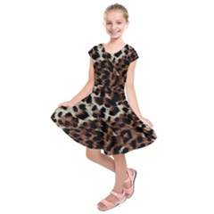 Background Fabric Animal Motifs Kids  Short Sleeve Dress