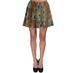 Peacock Pattern Background Skater Skirt