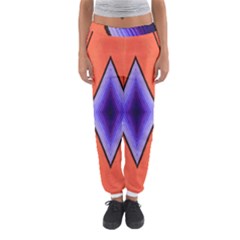 Diamond Shape Lines & Pattern Women s Jogger Sweatpants by Simbadda